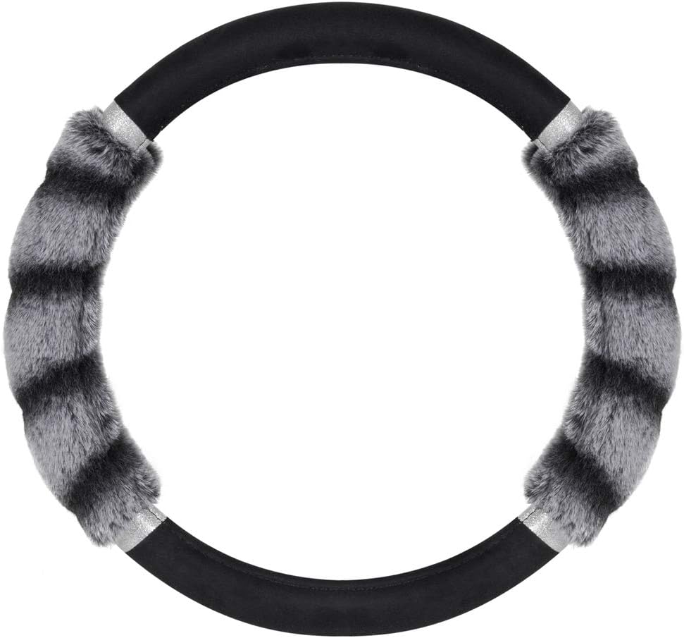 BDK Fur Lenkrad Abdeckung, Plüsch Faux Fur Fuzzy Lenkung Abdeckung für PKW Van SUV, Standardgröße passt Räder 14,5-15 im Durchmesser (Mehrere Farben und Stile)