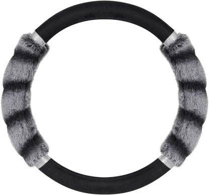 BDK Fur Lenkrad Abdeckung, Plüsch Faux Fur Fuzzy Lenkung Abdeckung für PKW Van SUV, Standardgröße passt Räder 14,5-15 im Durchmesser (Mehrere Farben und Stile)