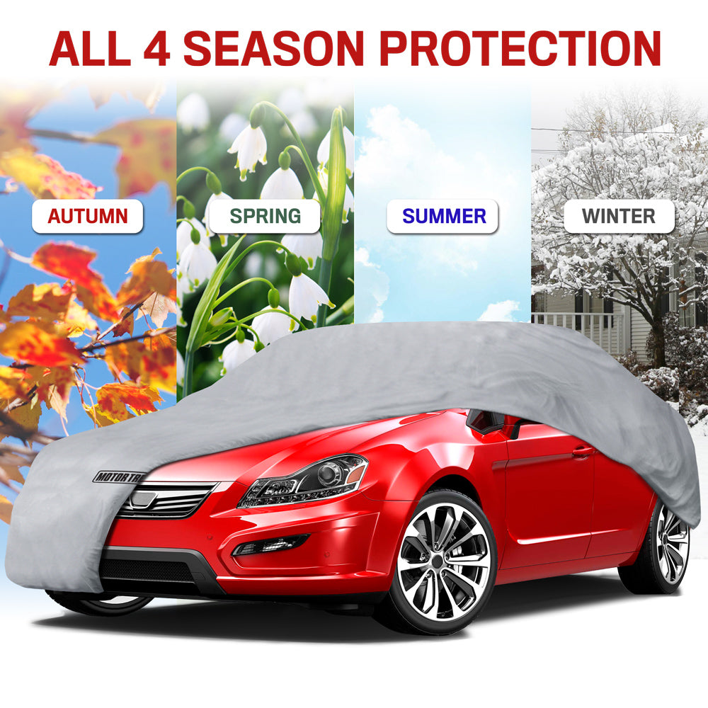 MotorTrend 4-Serie Premium Poly Lined Fahrzeugabdeckung für Autos, SUVs, LKW, Vans