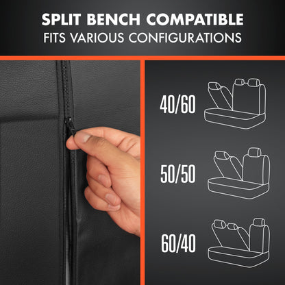 BDK Faux Croc Haut Vordersitze und hintere Split Bench Sitze