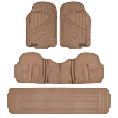 MotorTrend 4-Piece 3-Rows Extra-High Ridgeline Vorderbodenmatten, Mittelbodenmatte und Hinterbodenmatte