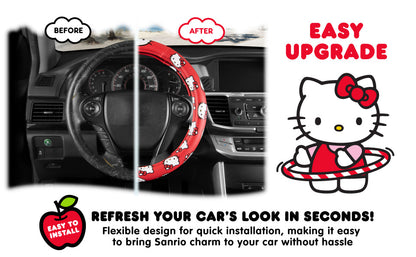 Carbella Sanrio Hello Kitty Original Lenkrad Abdeckung (Fits 14.5' - 15')
