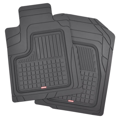MotorTrend 4-Piece FlexTough Performance Plus Deep Dish Square Nuten Vorderbodenmatten und Hinterbodenmatten - Heavy Duty, All Weather, Trimmen, um zu passen