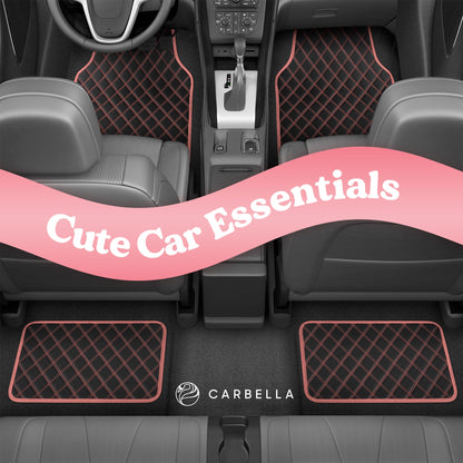 Carbella 4-teilige DiamondLuxe Vorderbodenmatten und Hinterbodenmatten - Pink