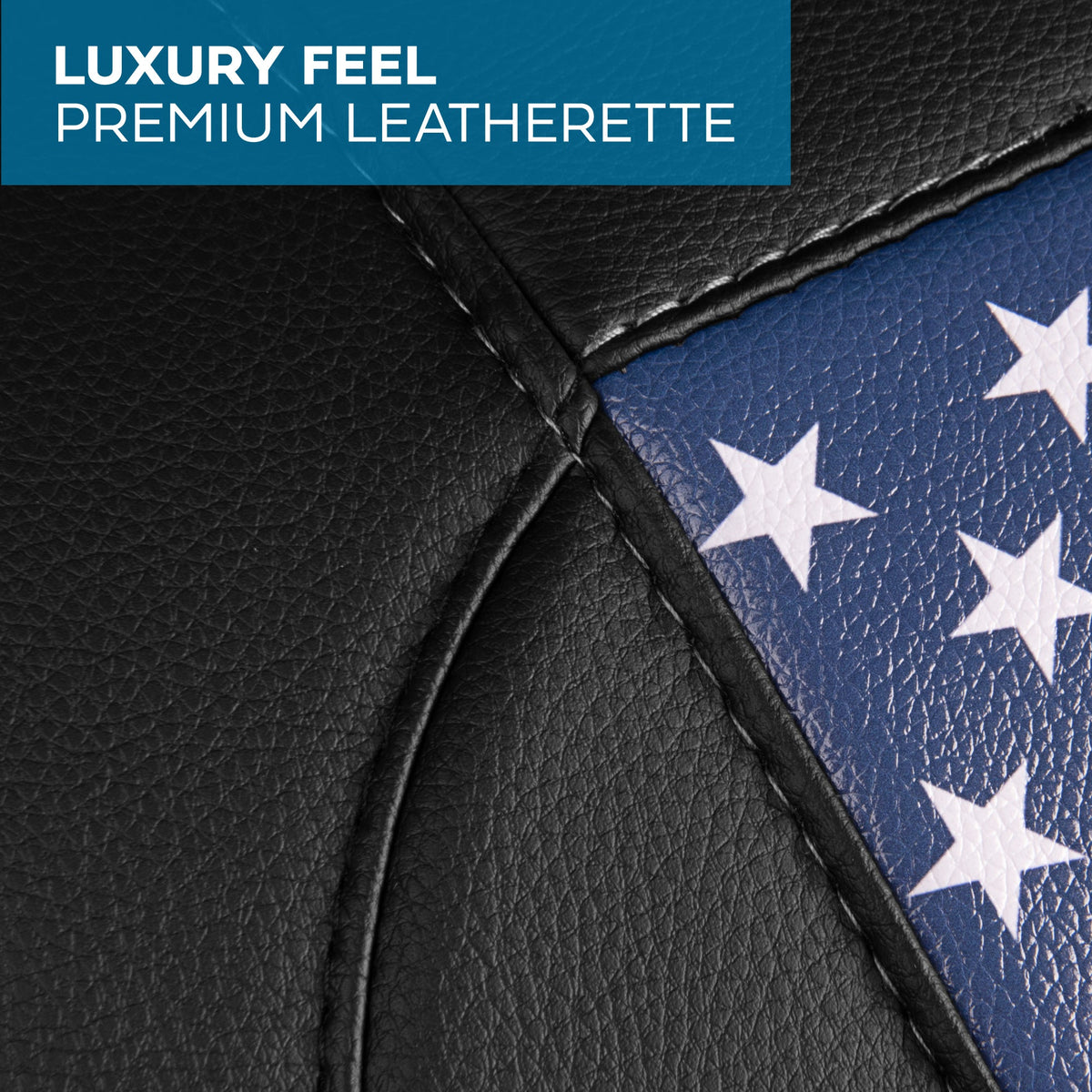 MotorBox American Flag Seat Abdeckungen für LKW, Autos und SUV - Napa Leder US Car Seat Abdeckungen American Flag Truck Zubehör - Car Seat Abdeckung Patriotic American Flag Car Zubehör Autositz Protektor
