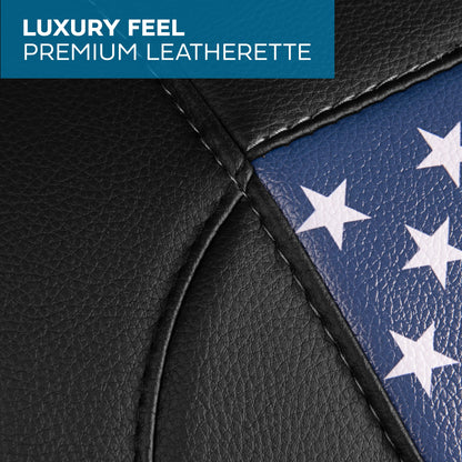 MotorBox American Flag Seat Abdeckungen für LKW, Autos und SUV - Napa Leder US Car Seat Abdeckungen American Flag Truck Zubehör - Car Seat Abdeckung Patriotic American Flag Car Zubehör Autositz Protektor