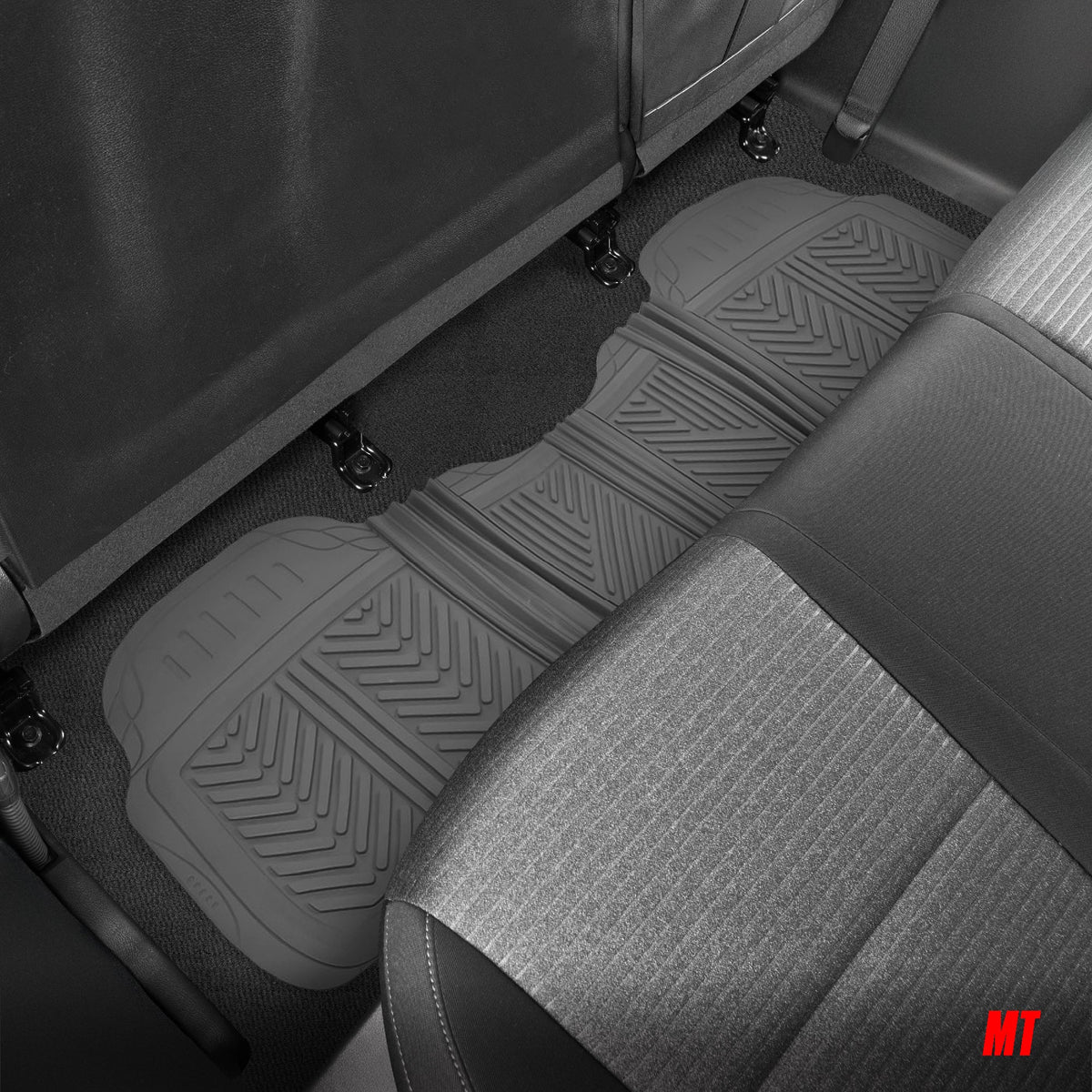 MotorTrend 4-Piece FlexTough Performance Deep Channel Front Floor Mat, Rear Floor Mat und Trunk / Cargo Mat - Heavy Duty, All Weather, Trim to Fit