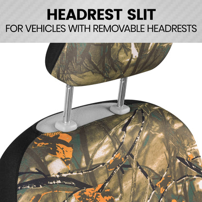 BDK 12-Piece Hunter Camo Vordersitzbezüge, Rücksitzbezüge, Sitzgurtpads und Lenkradbezüge (Fits 14.5' - 15.5')