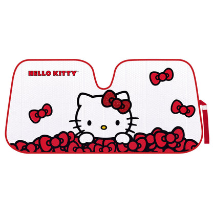 Carbella Offizielle Hallo Kitty Front Windschutzscheibe Sonnenschirm Red Bow Dreams (58 'x 27')