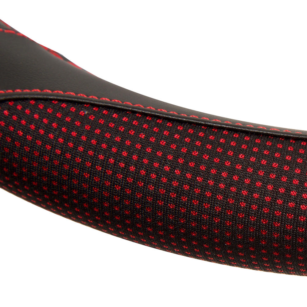 MotorTrend gepunktete Polyester Comfort Grip Lenkradabdeckung (Fits 14.5' - 15.5')