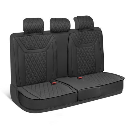 MotorBox 7-Piece Ranch Edition Premium Faux Leather Diamond Stitched Cushion Rücksitzbezüge