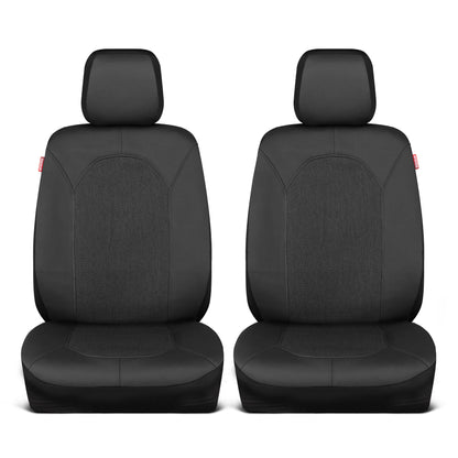 Motor Trend Black Car Seat Covers Set - 2 Vordersitze - Spill-Proof Neoprene CarSeat Cover Protector für Autos - Automobilzubehör Innenabdeckungen für SUV & Kleine LKW - Semi Universal Fit