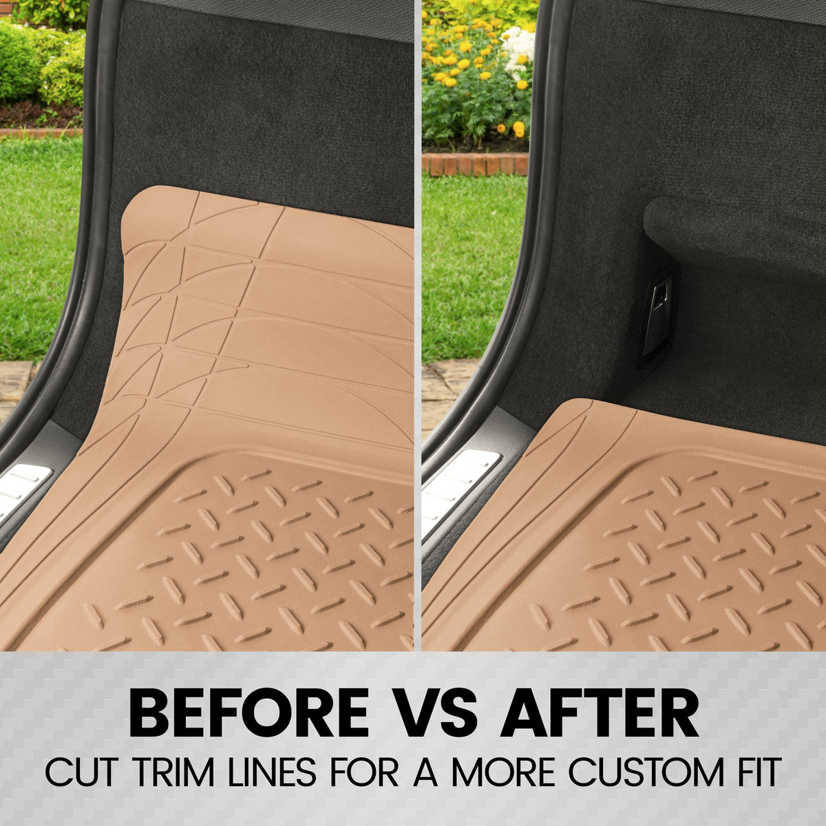BDK Trunk / Cargo Rubber Liner - Heavy Duty, All Weather, Trim to Fit (53.8 'x 43.2')