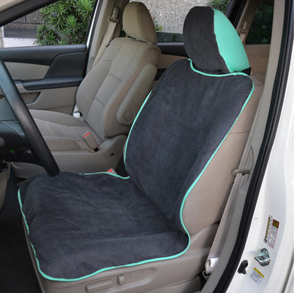 BDK UltraFit Waterpoof Car Seat Towel Cover, Black Trim - Waschbarer Schweißsitz-Protektor, ideal für Fitness-Studio-Surfen-Lauf-Crossfit, passt zu den meisten Auto-LKW Van und SUV (Mehrere Farben)