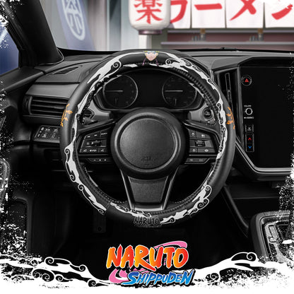 Naruto Shippuden Car Lenkrad Abdeckung, 15 Zoll Anime Lenkrad Abdeckung, gepolsterte Soft Comfortable Cover Anime Car Zubehör für Männer Frauen, Kirigakure