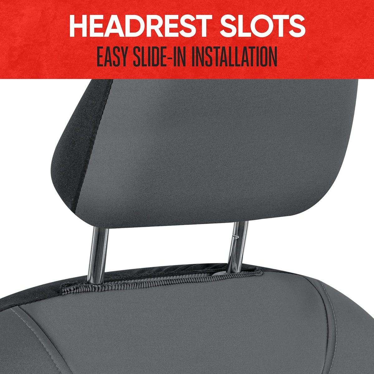 MotorTrend 2-Pack AquaShield Wasserdicht Zwei-Tone Neopren-Vordersitzabdeckungen