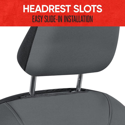 MotorTrend 2-Pack AquaShield Wasserdicht Zwei-Tone Neopren-Vordersitzabdeckungen