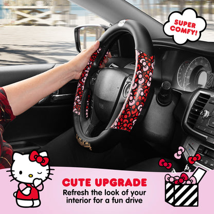 Carbella Sanrio Hello Kitty Bows Lenkradabdeckung (Fits 14.5' - 15')