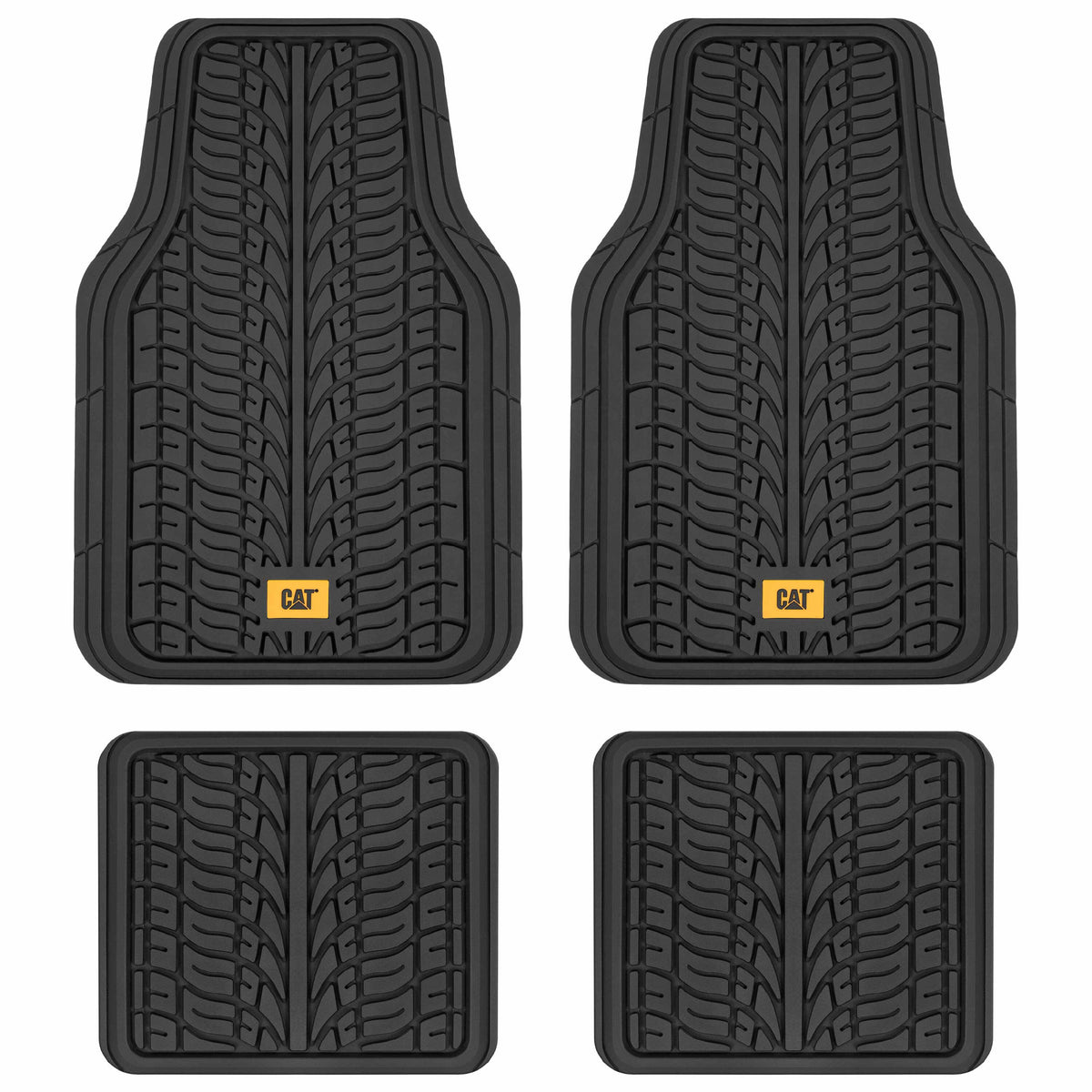 CAT ToughTread 4-Stück-Frontbodenmatten und hintere Bodenmatten - Heavy Duty, All Weather, Trimmable