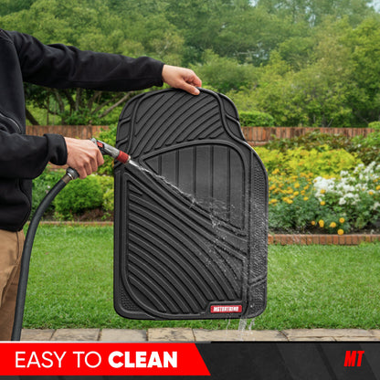 MotorTrend 4-Piece 3-Rows Extra-High Ridgeline Vorderbodenmatten, Mittelbodenmatte und Hinterbodenmatte