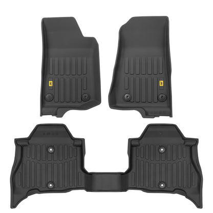 CAT 3-Piece JustFitTM 3D Frontliner Mats und Rear Liner Mats für Jeep Wrangler 4XE (2021 - 2026) - Heavy Duty, All Weather, Custom Fit