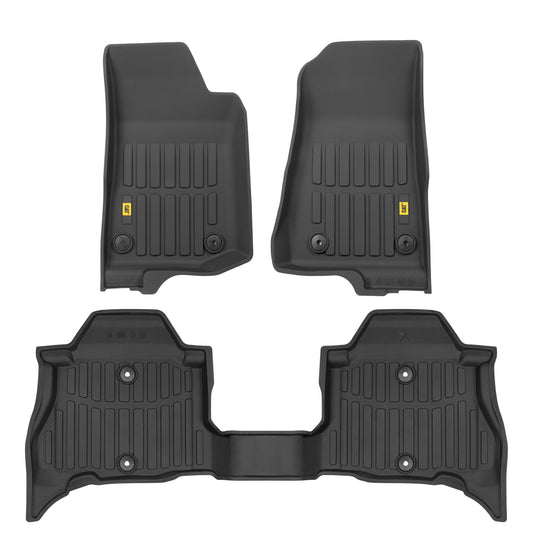CAT 3-Piece JustFitTM 3D Frontliner Mats und Rear Liner Mats für Jeep Wrangler 4XE (2021 - 2026) - Heavy Duty, All Weather, Custom Fit
