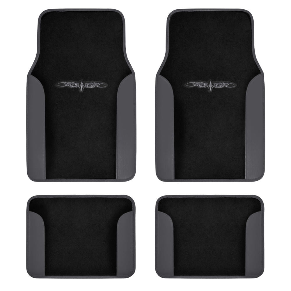 BDK 4-Piece Design Print Teppich Vorderbodenmatten und Hinterbodenmatten