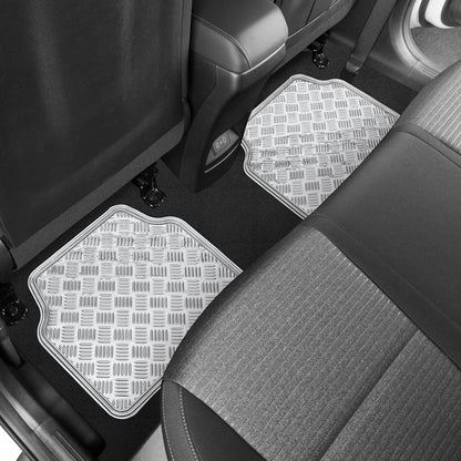 BDK 4-Piece Translucent Centered Cushioned Grip Pad Vorderbodenmatten und Hinterbodenmatten - Heavy Duty, All Weather