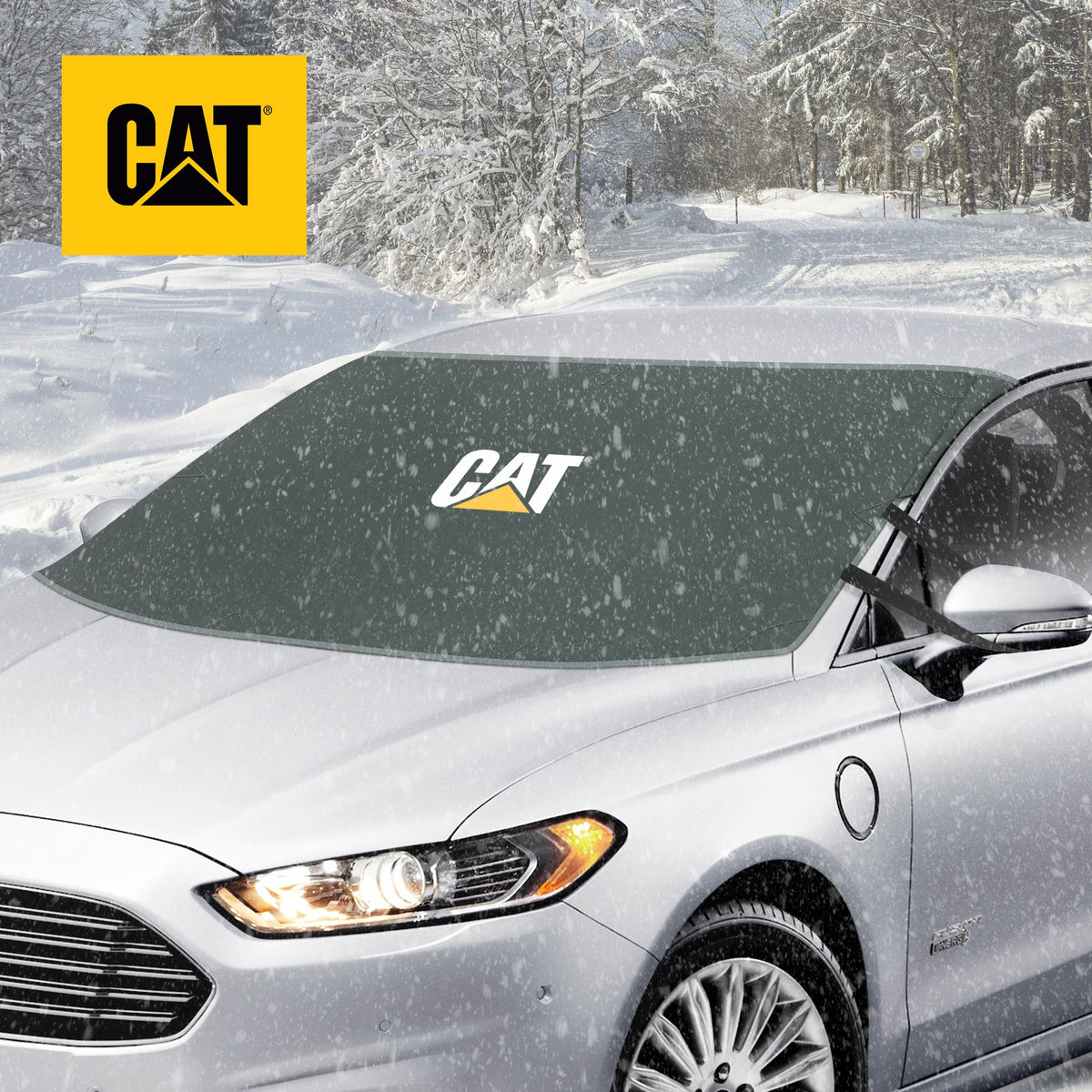 Cat® Schneeschutzscheibe Schnee Abdeckung, härteste Auto Frostschutz für Eis & Schnee, Wetterfest für den Winter, Enthält Anti-Diebstahl Straps, Frostschutz für Auto-Truck Van SUV