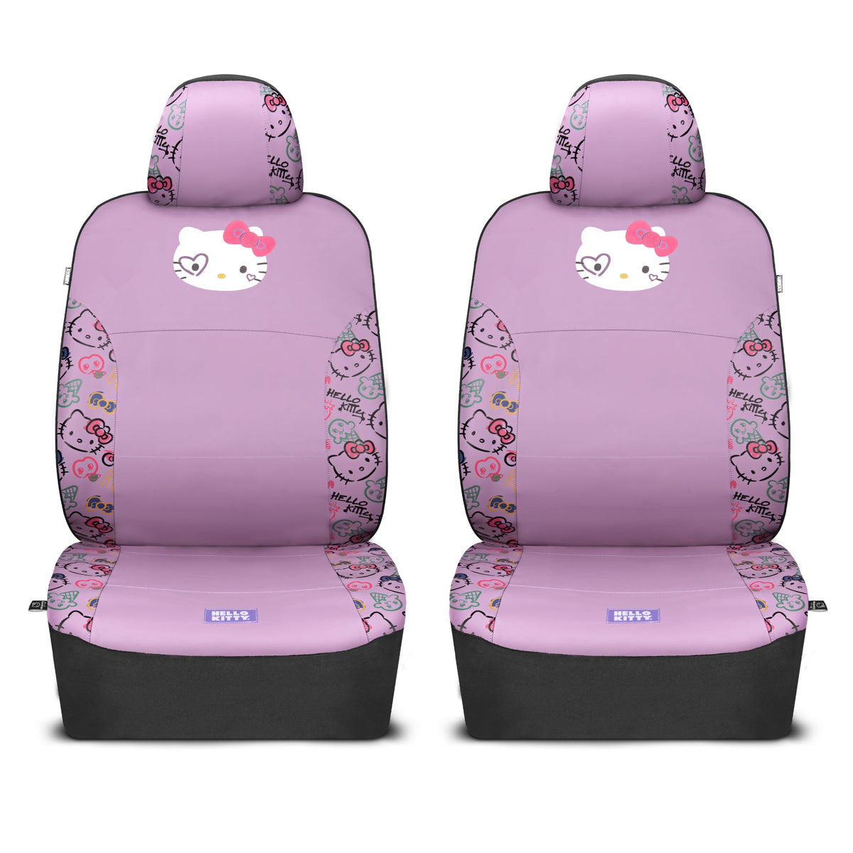 Hello Kitty Car Seat Covers - Niedliche Purple Seat Covers, Autozubehör Geschenk Hello Kitty Zubehör 2pc Lavendel Car Seat Covers