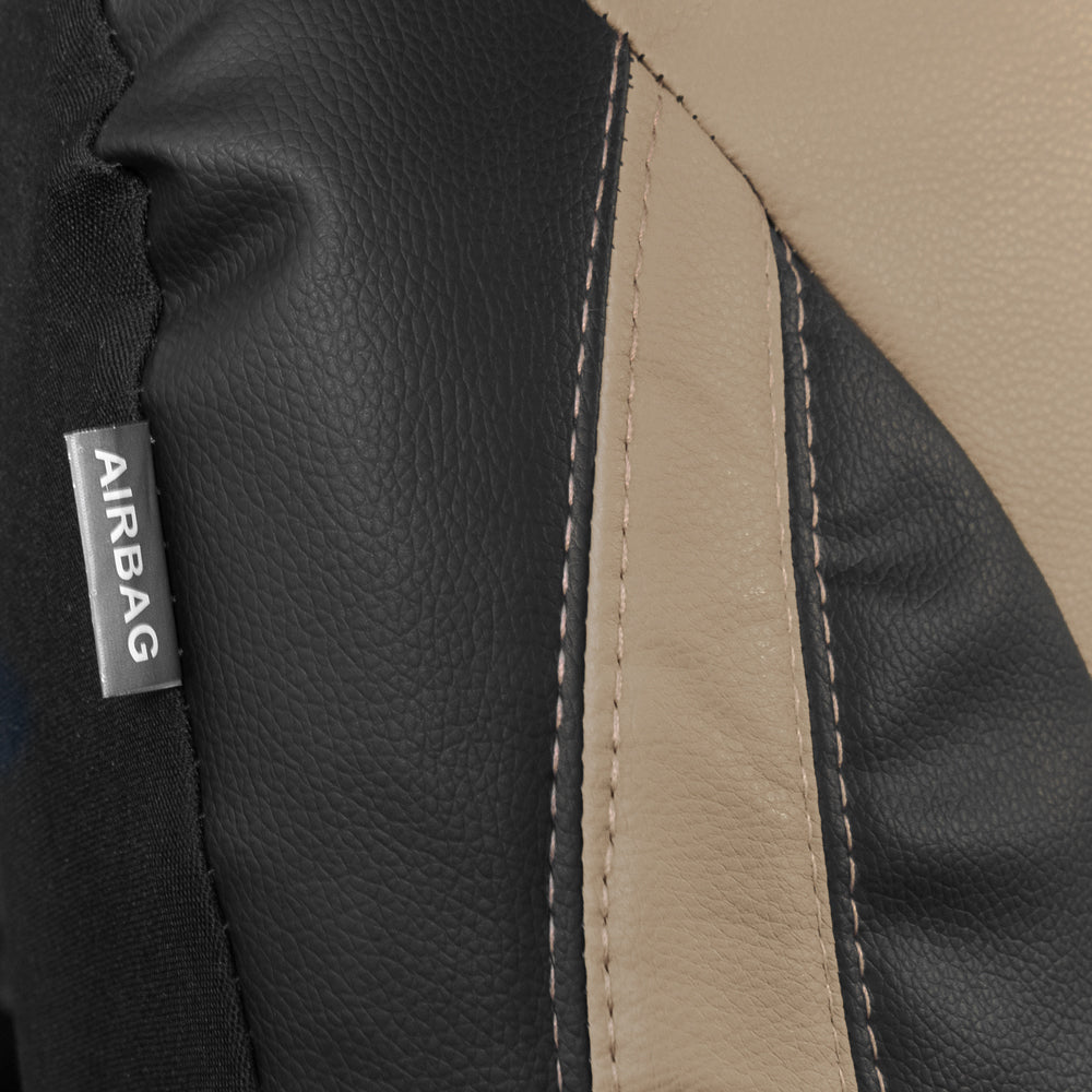 MotorTrend 2-Pack Premium Faux Leder Zwei-Tone Vordersitz Abdeckungen