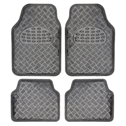 BDK 4-Piece Translucent Centered Cushioned Grip Pad Vorderbodenmatten und Hinterbodenmatten - Heavy Duty, All Weather
