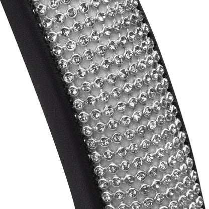 Carbella Bling Rhinestones Lederlenkradabdeckung (Fits 14.5' - 15.5')
