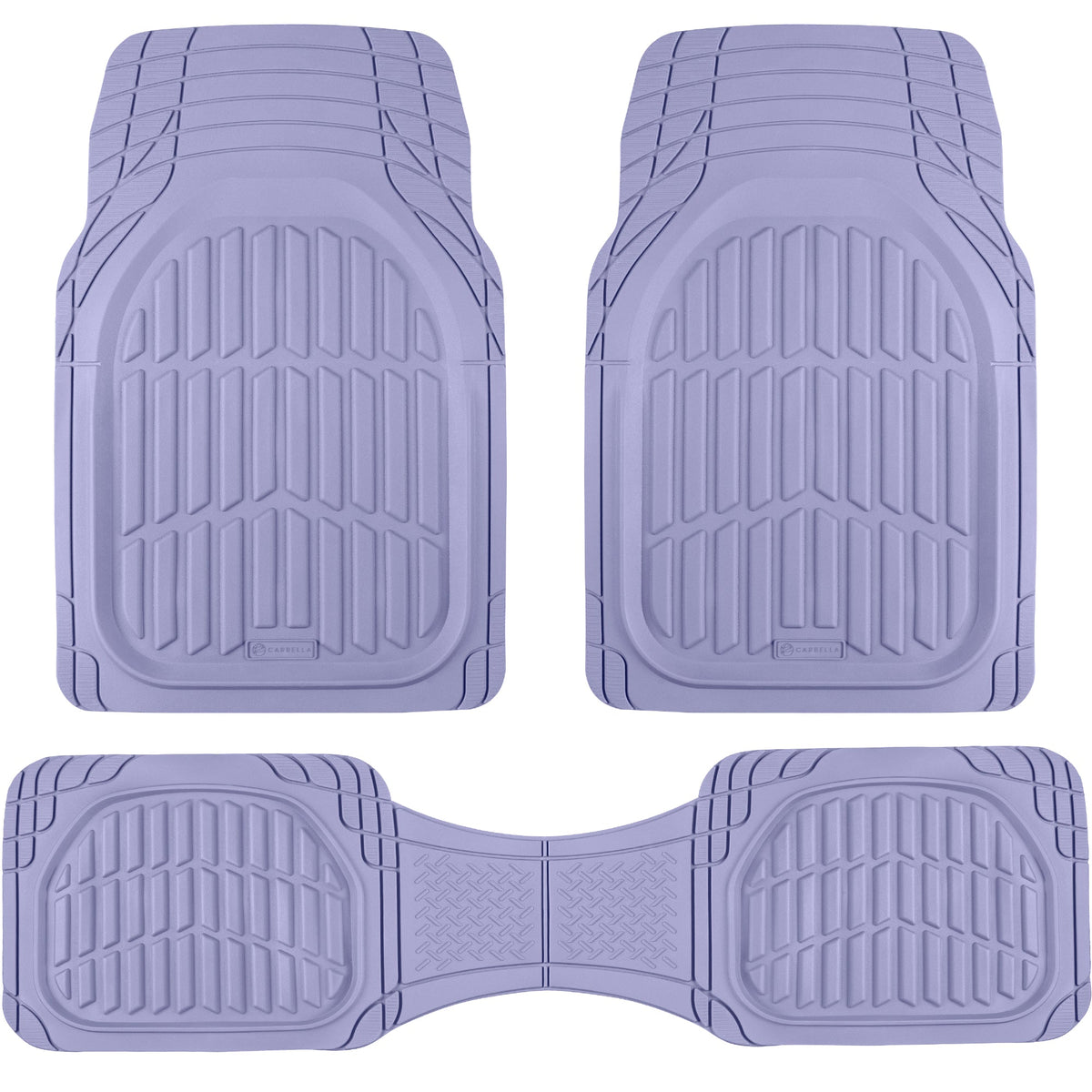 Carbella 3-Piece Front Floor Matts und Rear Floor Matts - Heavy Duty Deep Dish - Lavendel
