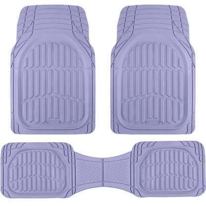 Carbella 3-Piece Front Floor Matts und Rear Floor Matts - Heavy Duty Deep Dish - Lavendel