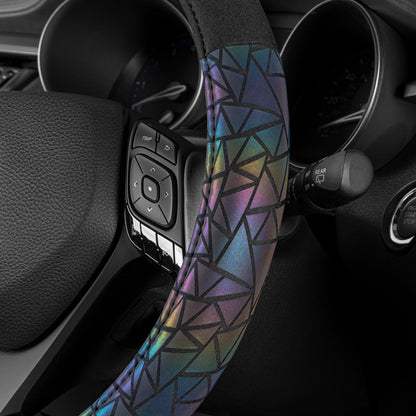 BDK Geometrische Prismen Sparkle Lenkradabdeckung (Fits 14.5' - 15.5')