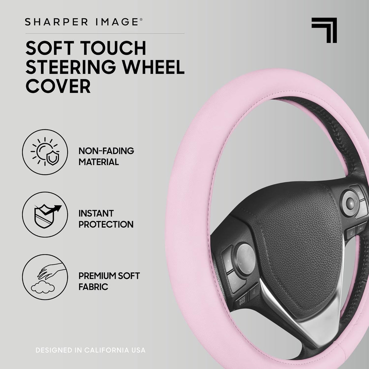 BDK Ultra Soft Blue Steering Wheel Cover für Frauen, Standard 15 Zoll Größe, niedlich Comfy Grip Faux Leder Auto Lenkrad Abdeckung für LKW Van SUV Auto (Mehrere Farben)