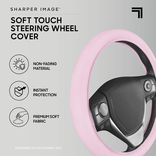 BDK Ultra Soft Blue Steering Wheel Cover für Frauen, Standard 15 Zoll Größe, niedlich Comfy Grip Faux Leder Auto Lenkrad Abdeckung für LKW Van SUV Auto (Mehrere Farben)