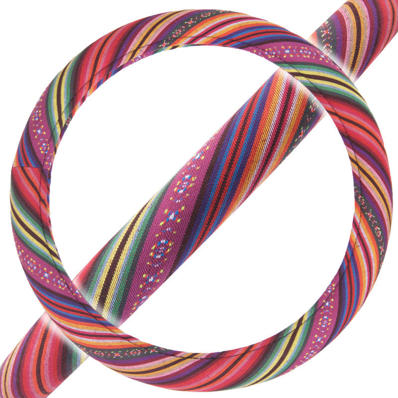 BDK Pink Woven Boho Bohemian Lenkrad Abdeckung (Fits 14.5' - 15.5')