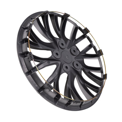 BDK 4-Pack Premium Zwei-Tone 16' Universal Fit Hubcap Abdeckungen für Räder und Felgen (Multi-Speichen) - Ersatz, Snap On, OEM-Stil