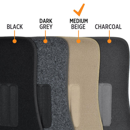 MotorTrend 4-Piece FatRug Premium Teppich Vorderbodenmatten und Hinterbodenmatten mit Fersenpolsterung