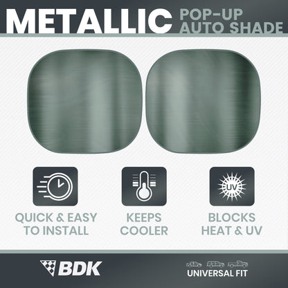 Carbella 2-Stück Metallic Front Windschutzscheibe Sonnenschirm (31,75' x 28,75')