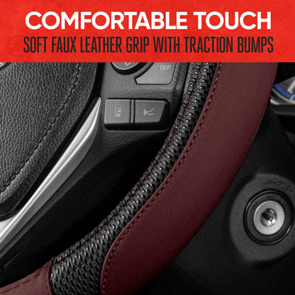 MotorTrend GripTech verbesserte Traktion Lenkrad Abdeckung (Fits 14.5' - 15.5')