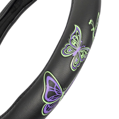 BDK GripGrab Comfort Grip Purple/Green Butterflies Lenkradabdeckung (Fits 14.5' 15.5')