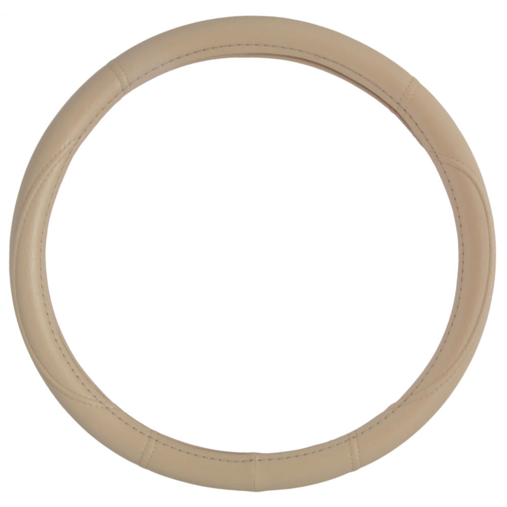 BDK Faux Leather Ergonomic Grip Steering Wheel Abdeckung (Fits 14.5' - 15.5')