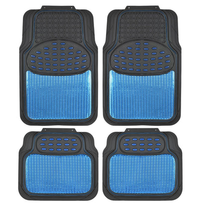 BDK 4-Piece-zentrierte gedämpfte Griff Pad Vorderbodenmatten und hintere Bodenmatten - Heavy Duty, All Weather, Trimmen Sie, um zu passen