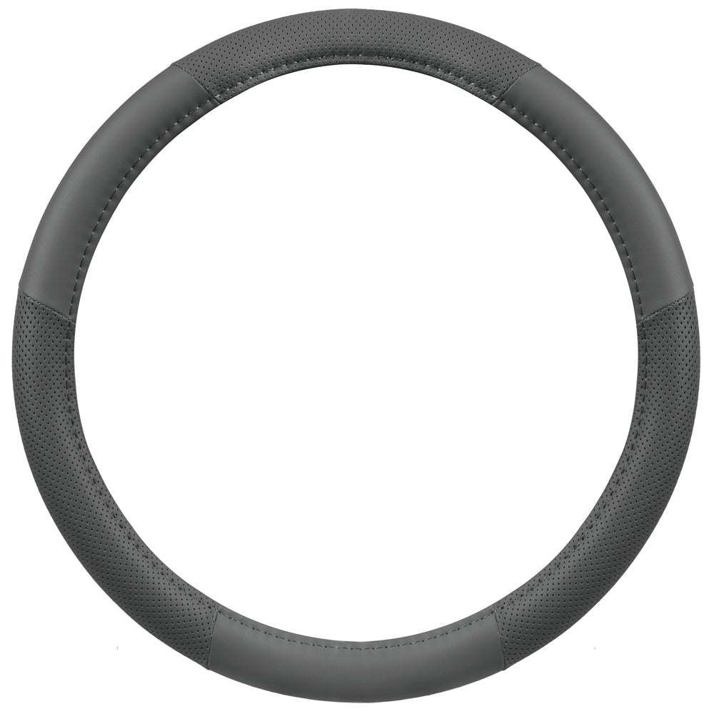 MotorTrend Soft Touch Perforierte Mikrofaser-Lenkradabdeckung (Fits 14.5' - 15.5')