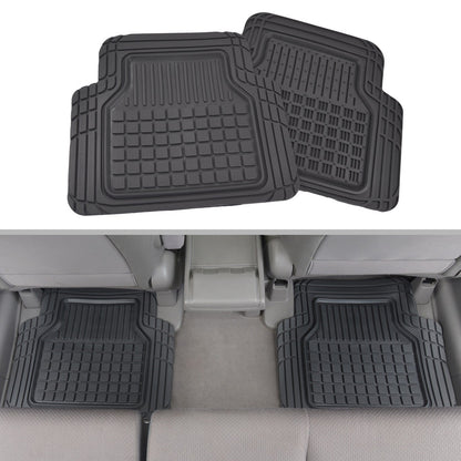 MotorTrend 4-Piece FlexTough Performance Plus Deep Dish Square Nuten Vorderbodenmatten und Hinterbodenmatten - Heavy Duty, All Weather, Trimmen, um zu passen
