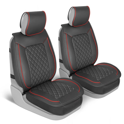 MotorBox 2-Pack Prestige Edition Premium Faux Leather Diamond Stitched Cushion Vordersitzbezüge