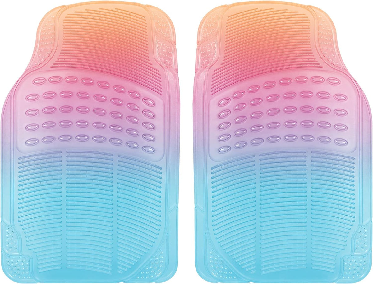 Carbella 2-Piece Cushioned Grip Pad Vorderbodenmatten - Heavy Duty, All Weather, Trim to Fit